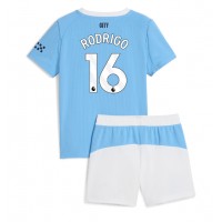 Stroje piłkarskie Manchester City Rodri Hernandez #16 Koszulka Podstawowej dla dzieci 2025-26 Krótki Rękaw (+ szorty)